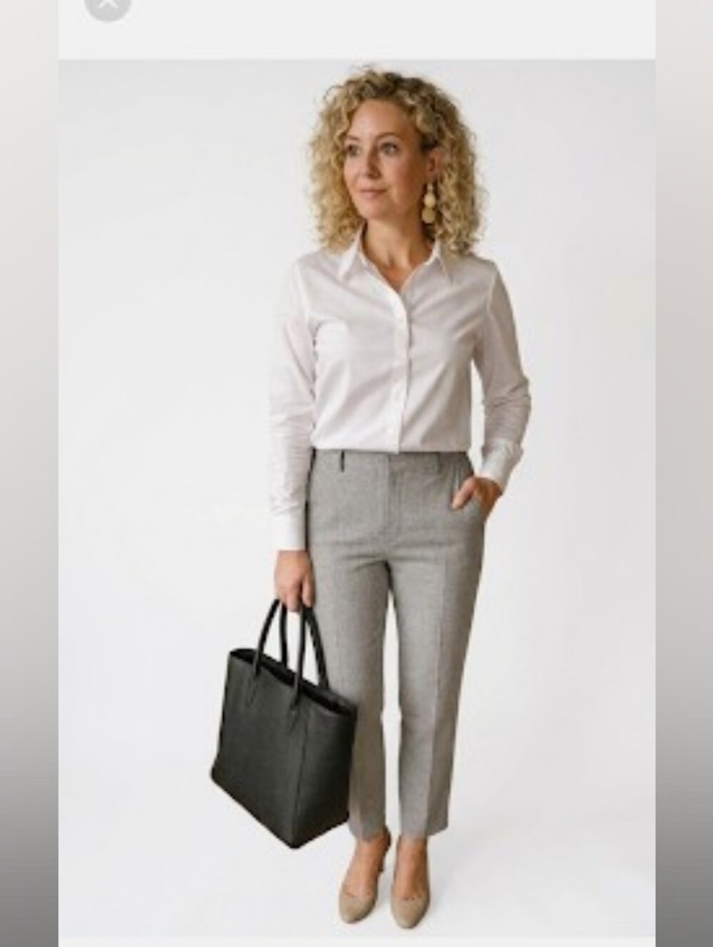 COS wool Blend Elegant Gray Women's Trousers Sz 10